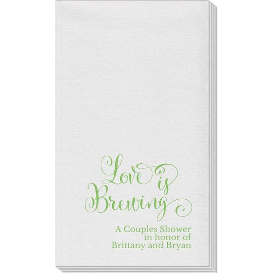 Love is Brewing Linen Like Guest Towels